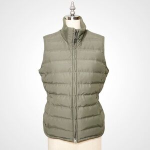 Eddie Bauer Goose Down Vest Puffer Jacket Green Waterproof Small